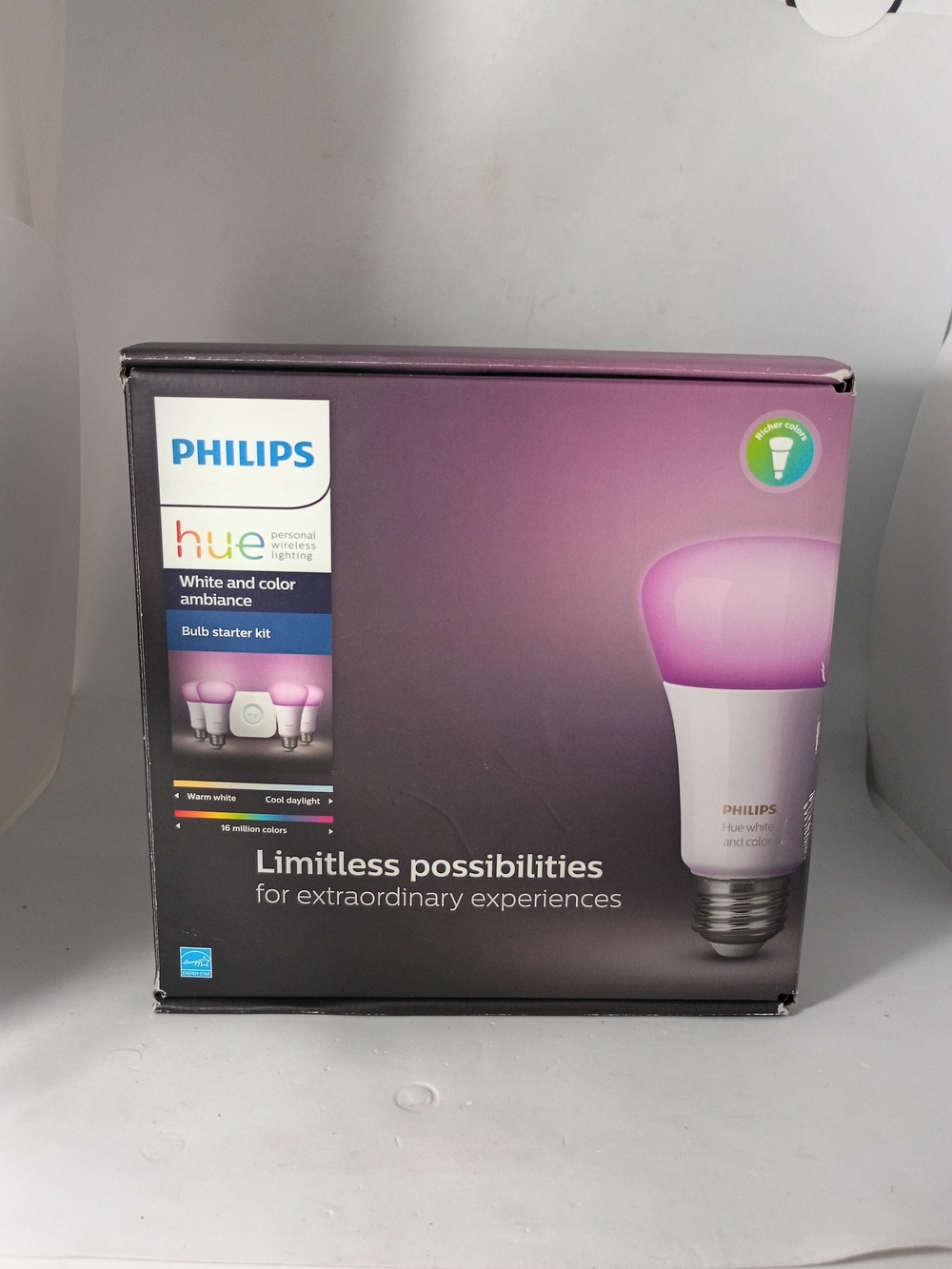 Philips Hue White and Color Ambiance Bulb Starter Kit A19 E26 LED Smart Bulb